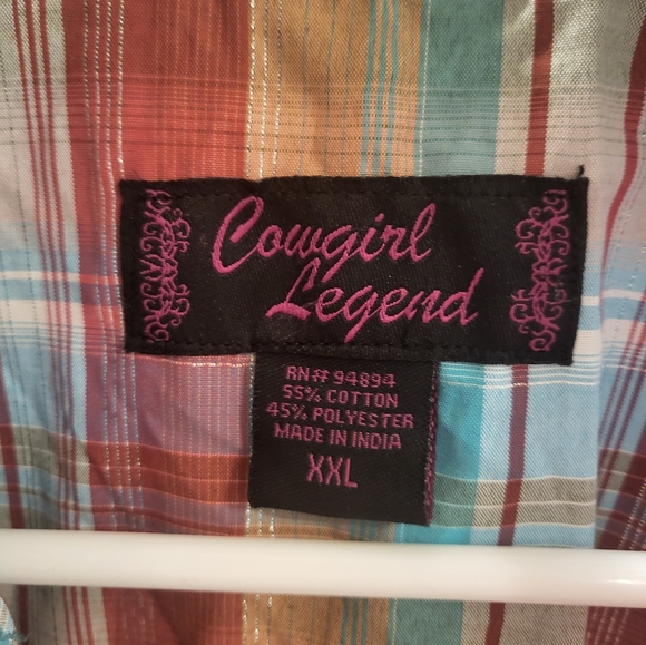 Cowgirl Legend Womans XXL Sleeveless Top - Picture 2 of 3